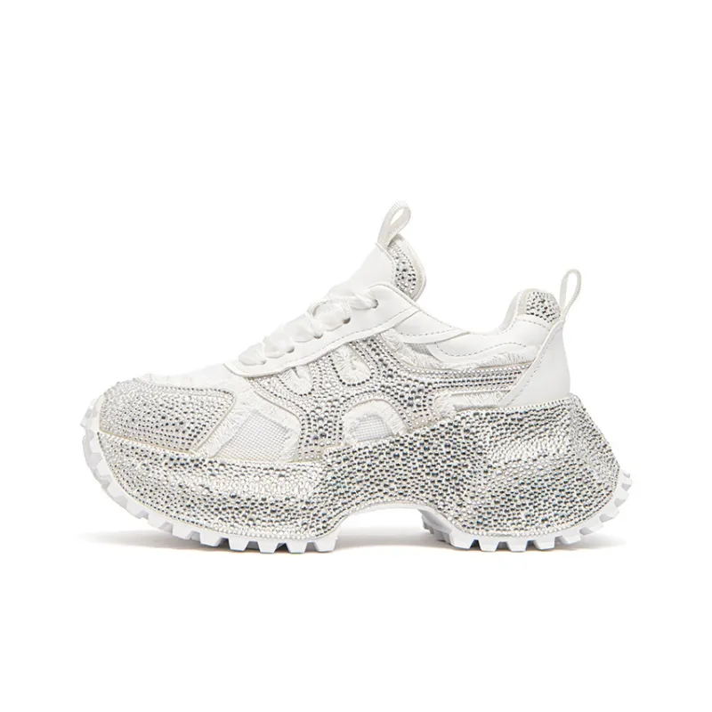 KEDDO Cheese Non-Slip Height Increasing Low-Top Chunky Sneakers Women's-6