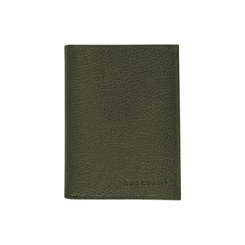 LONGCHAMP Cow Leather Wallet Men's Khaki