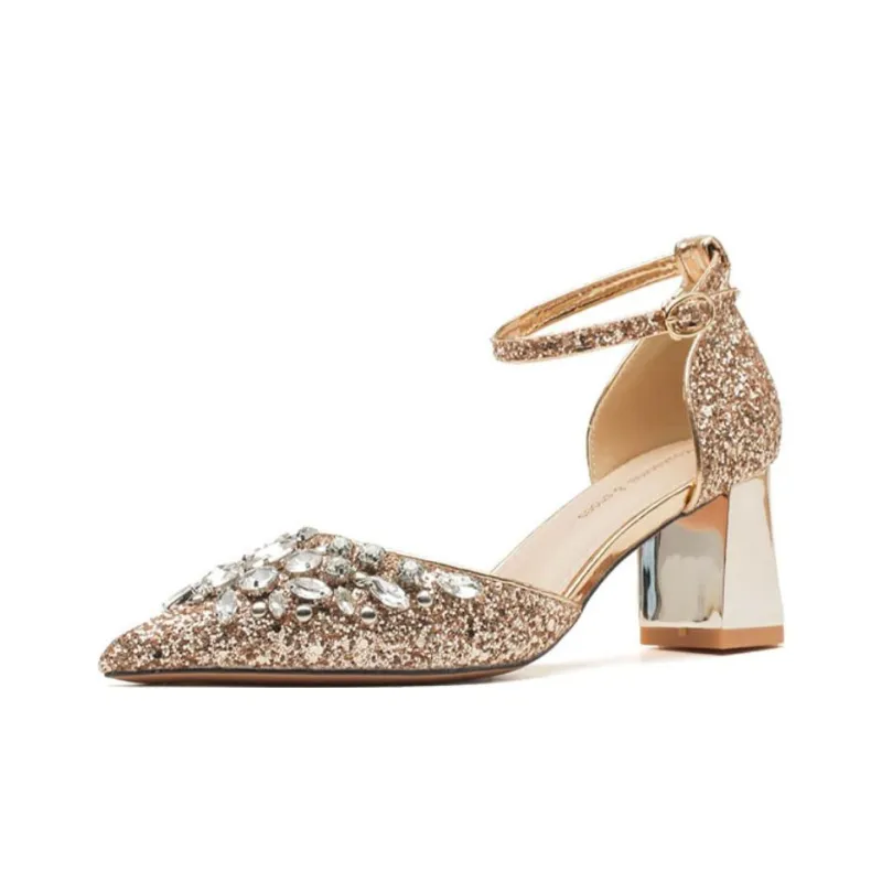 Than Than Me Chunky Heel High Heels Women's-8