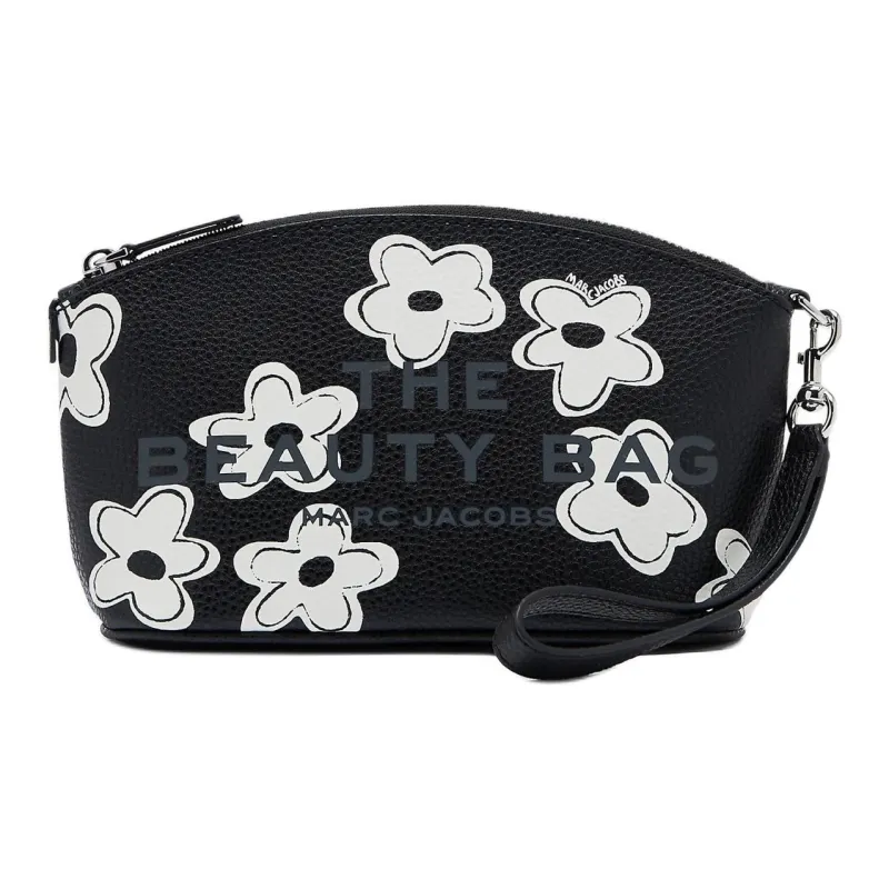 MARC JACOBS Leather Makeup Bag Women's Black-1