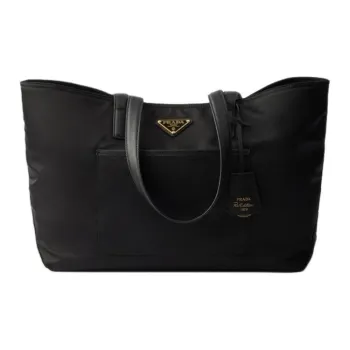 PRADA Re Edition Polyamide Tote Bag, Shopping Bag, Handbag, Shoulder Bag Medium Size Women's Black