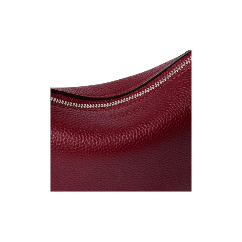 GUCCI Leather Crossbody Bag, Shoulder Bag Mini Unisex Red-5