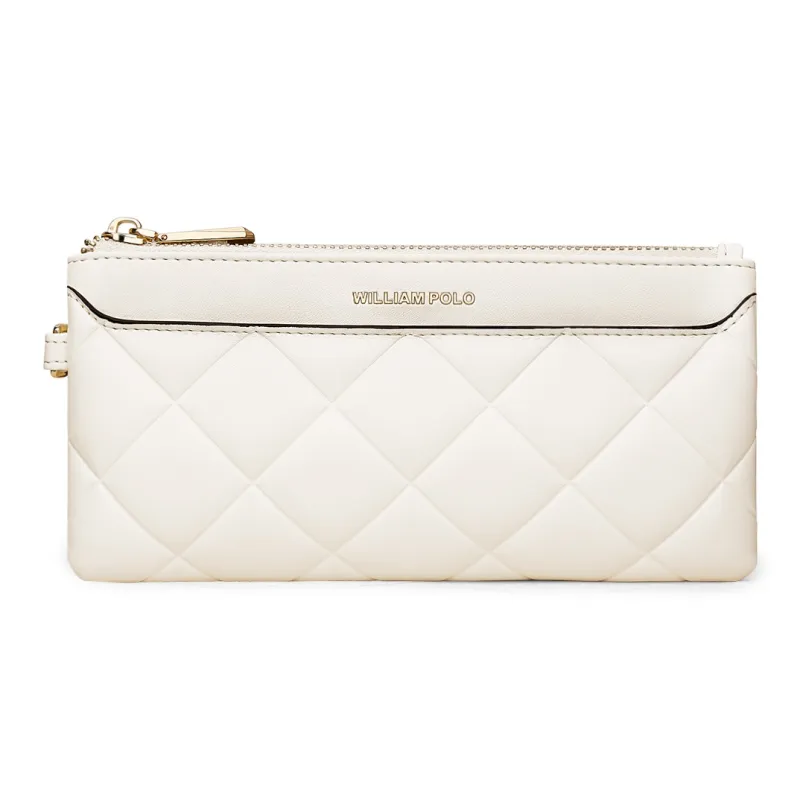 WilliamPOLO PU 6.5 Inches Cell Phone Pouch With Zip Closure Large Capacity Coin Purse Wallet Regular Women's Multicolor-0