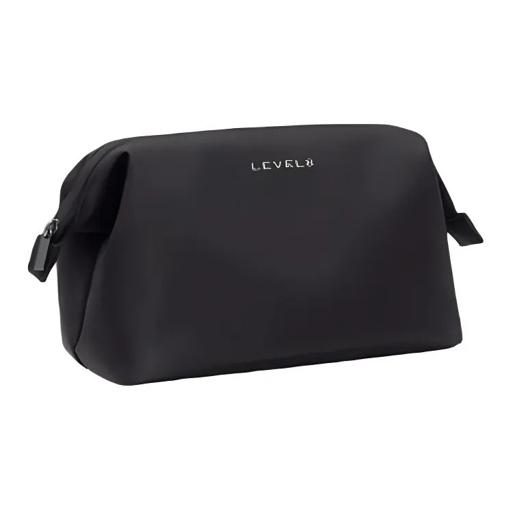 LEVEL8 Polyester Makeup Bag Small Size Unisex Black-1
