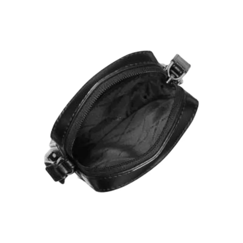 MICHAEL KORS MK Cooper Litchi Grain Leather One Shoulder Crossbody Cell Phone Pouch Men's Black-1