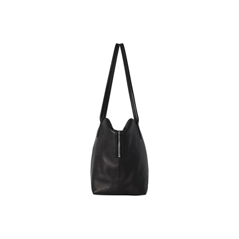 THE ROW Cow Leather Tote Bag, Shopping Bag, Shoulder Bag Women's Black-2