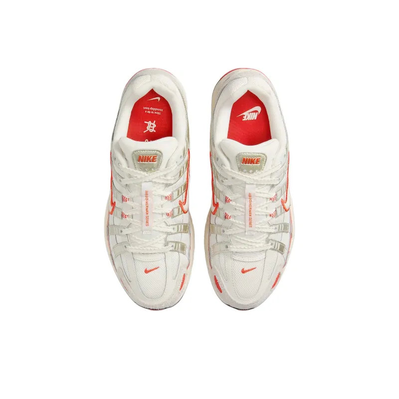 Nike P 6000 Sail Pale Ivory Light Bone Picante Red Women's-1