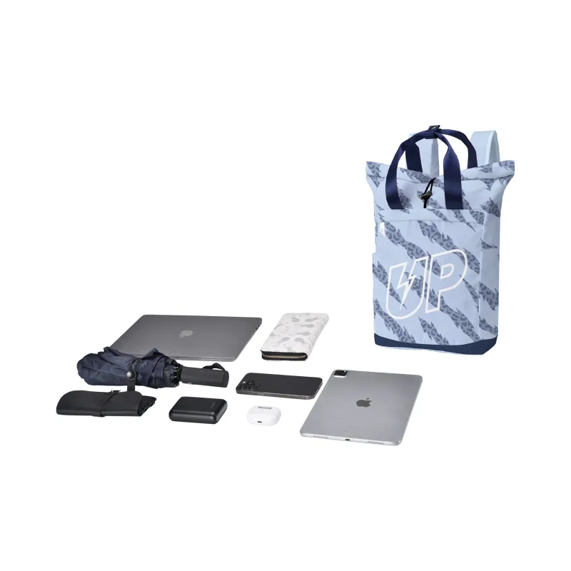 TURN UP Polyester Backpack Regular Unisex Blue-12