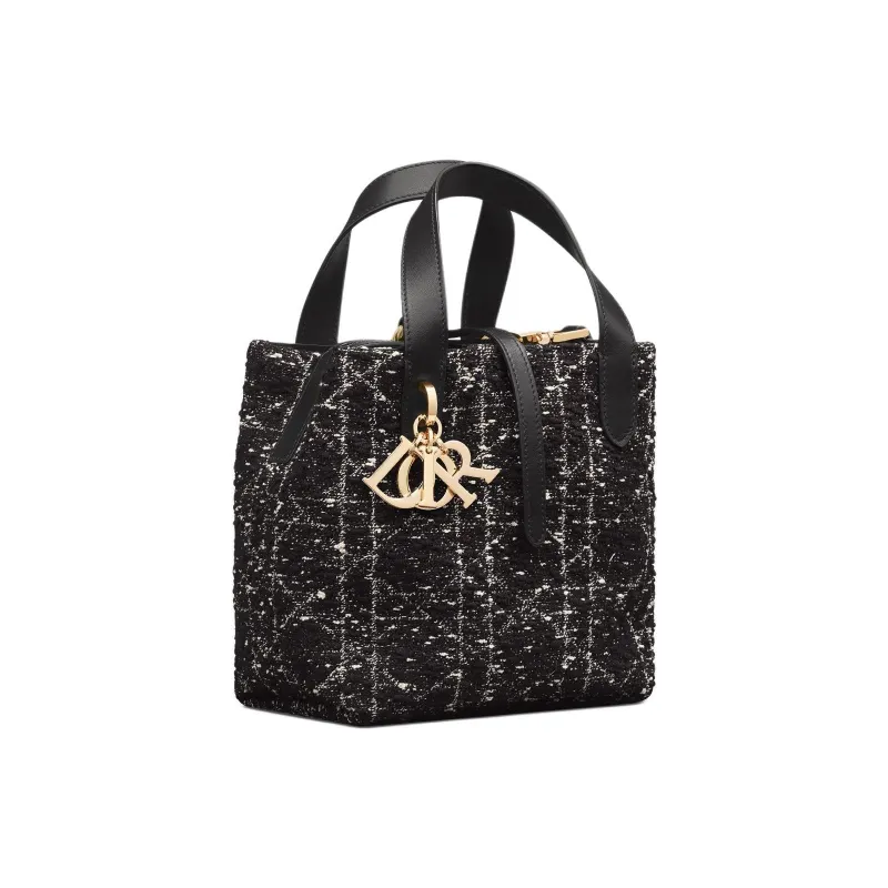 DIOR Toujours Cotton Shoulder Bag, Crossbody Bag, Handbag Small Size Women's Black-1