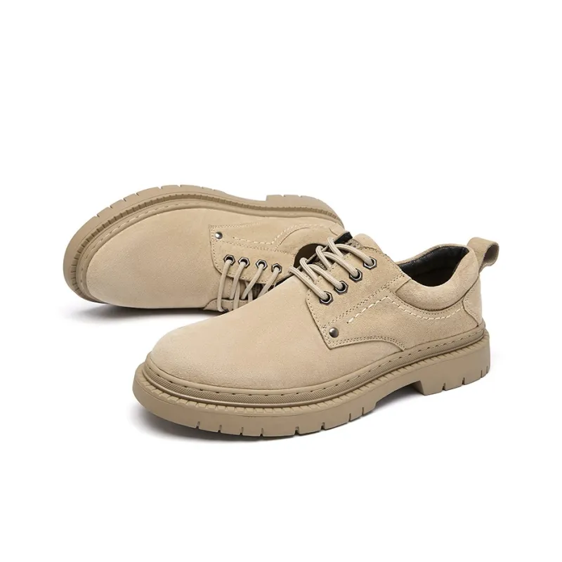 QIUTEXIONG Work Boots Men Low Top Gold/Sand/Khaki-8