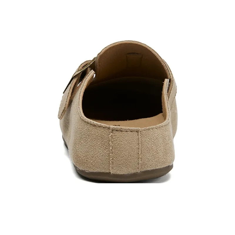 La Chapelle Leather Patchwork Woven Abrasion Resistant Slip Resistant Closed Toe Slippers Women's-5