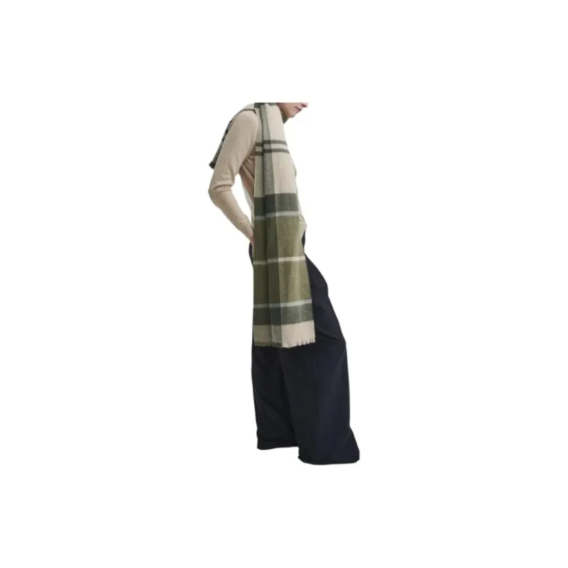 BARBOUR Rosefield Tartan Frayed Edege Scarf-3
