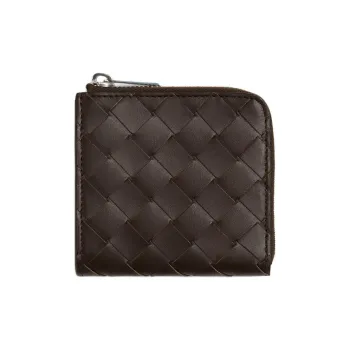 Bottega Veneta Calfskin Wallet Men's Dark Brown