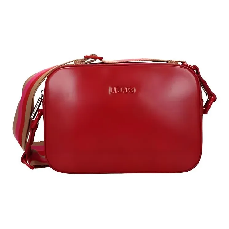 LIU·JO Polyester Shoulder Bag Crossbody Bag Medium Size Women's Red Spelled Strawberry Color-0