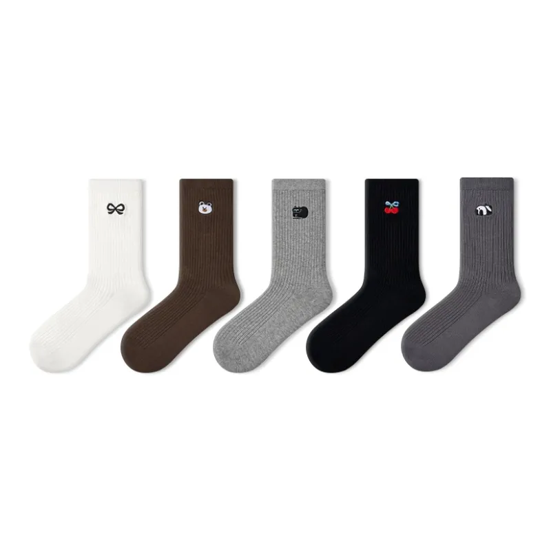 Primeet Mid Calf Socks Women's 5 Pack-5