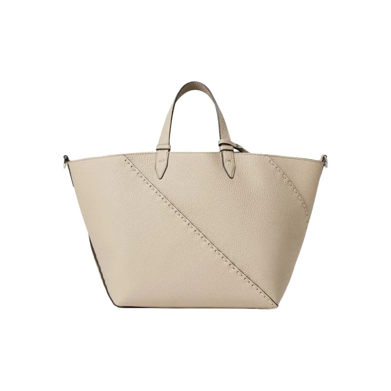 FENDI Calfskin Shoulder Bag, Crossbody Bag, Handbag Trumpets Men's White-2