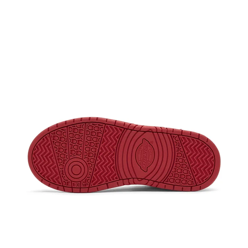 Dickies Low-Top Skateboard Shoes Unisex White Red-4