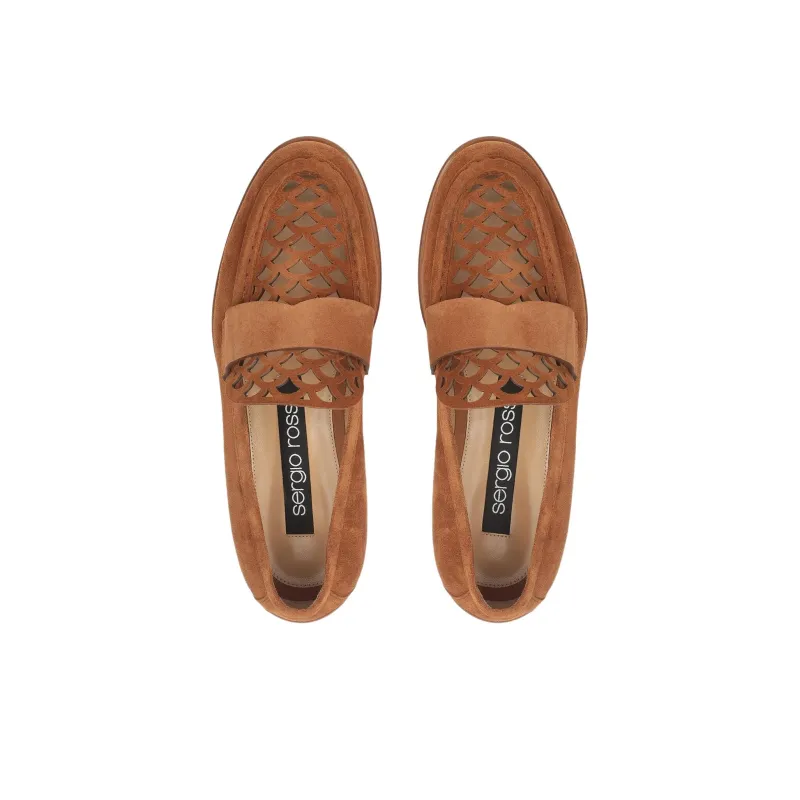 SERGIO ROSSI Sr Mermaid Loafers Women's Brown-3