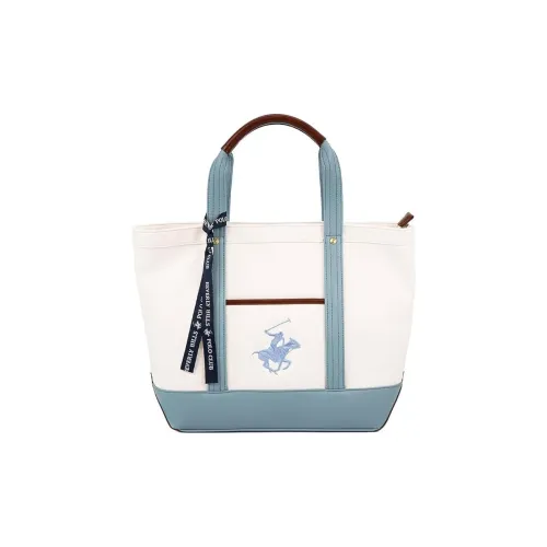 BEVERLY HILLS POLO CLUB Polyurethane Handbag Women's White & Light Blue