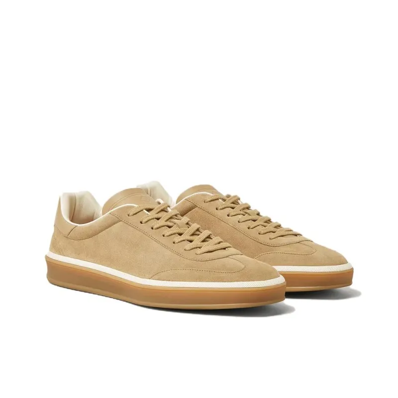 Loro Piana Tennis Walk Low Top Skateboard Shoes Men's Brown-2