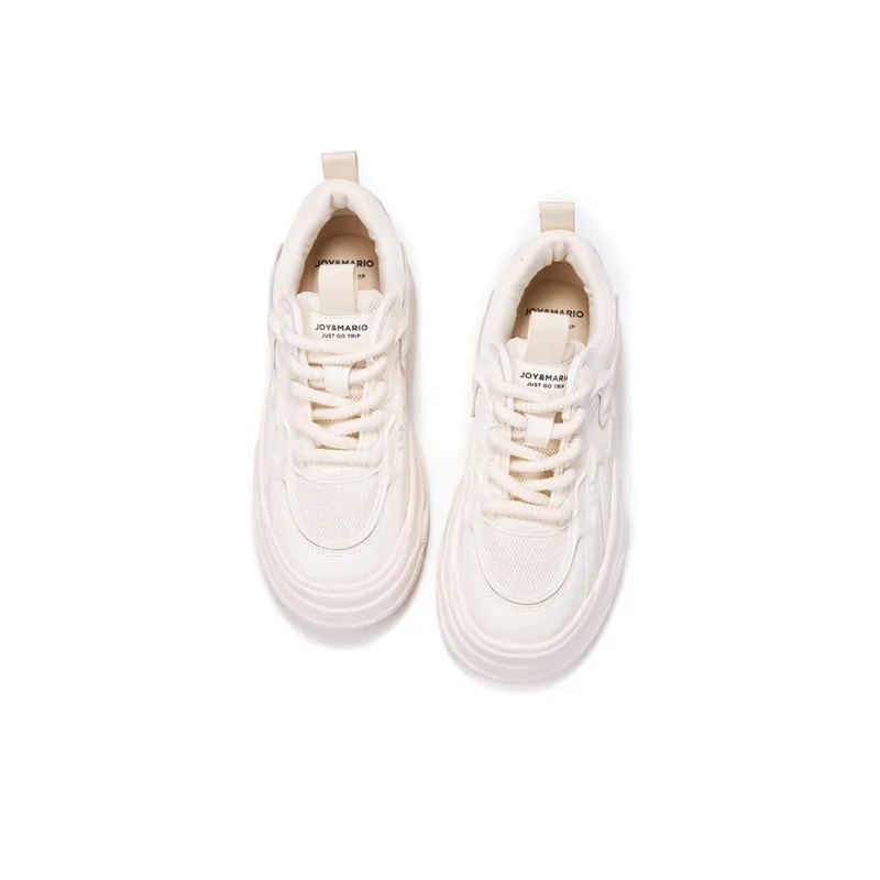Joy&Mario Low Top Skateboard Shoes Women's White-2