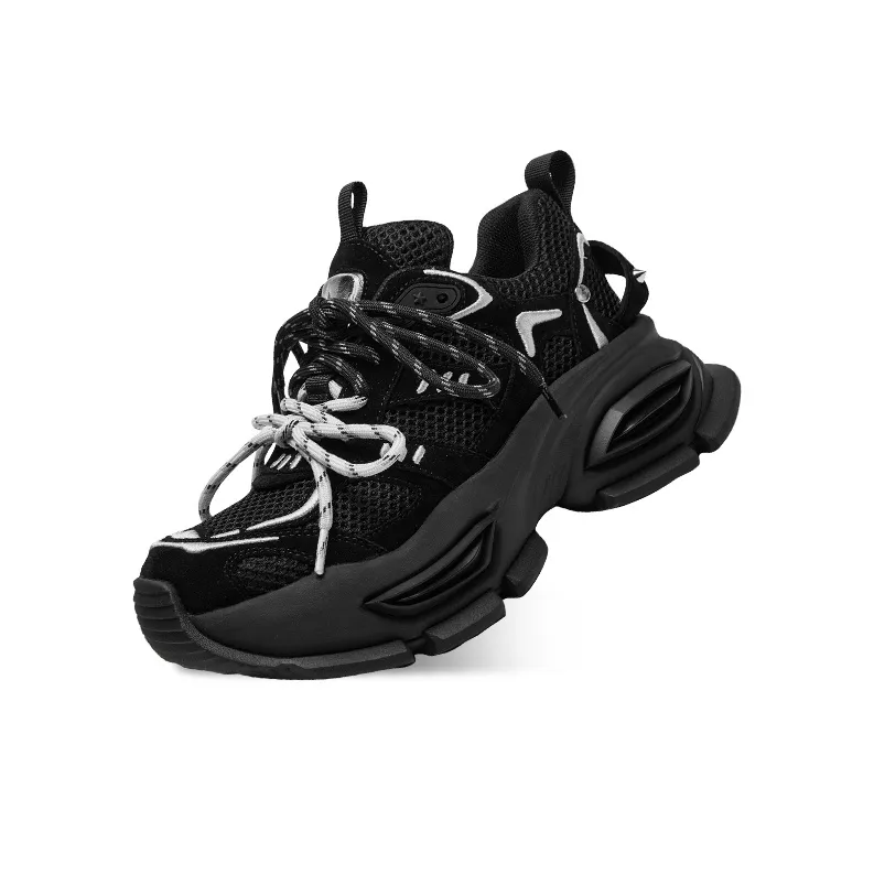 CHERYKALLY Anti-Slip Wear-Resistant Breathable Height Increasing Low-Top Chunky Sneakers Women's-11