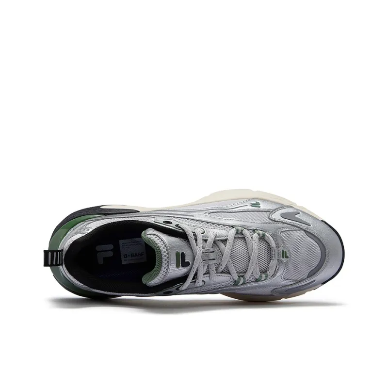 FILA FUSION RING Cushioning Low-Top Running Shoes Men's Gray Silver-1
