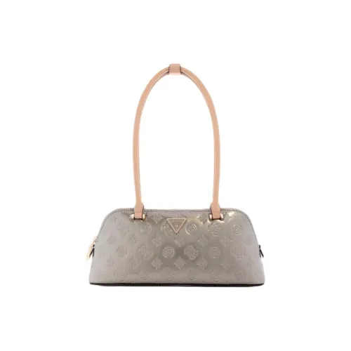 GUESS Artificial Leather Baguette Bag Shoulder Bags Medium Size Women's Silver
