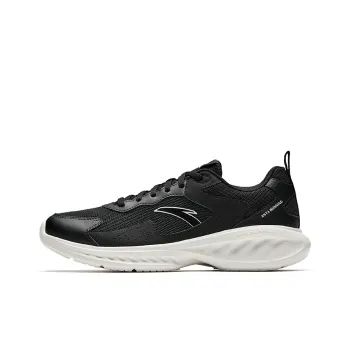 Anta Non slip Breathable And Wear resistant Low Top Casual Running Shoes Men's Basic Black