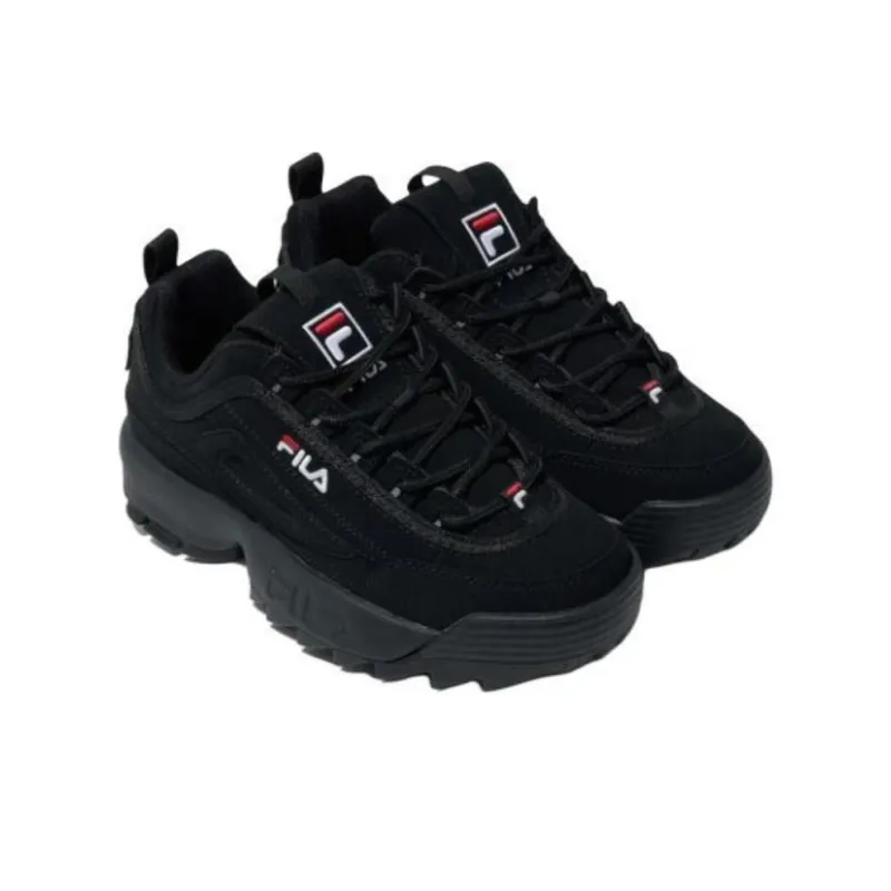 FILA Disruptor 2 Anti Slip Wear Resistant Low Top Running Shoes Unisex Black-2