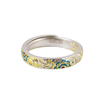 CHIC-ZONE 999 Fine Silver Rings Women's