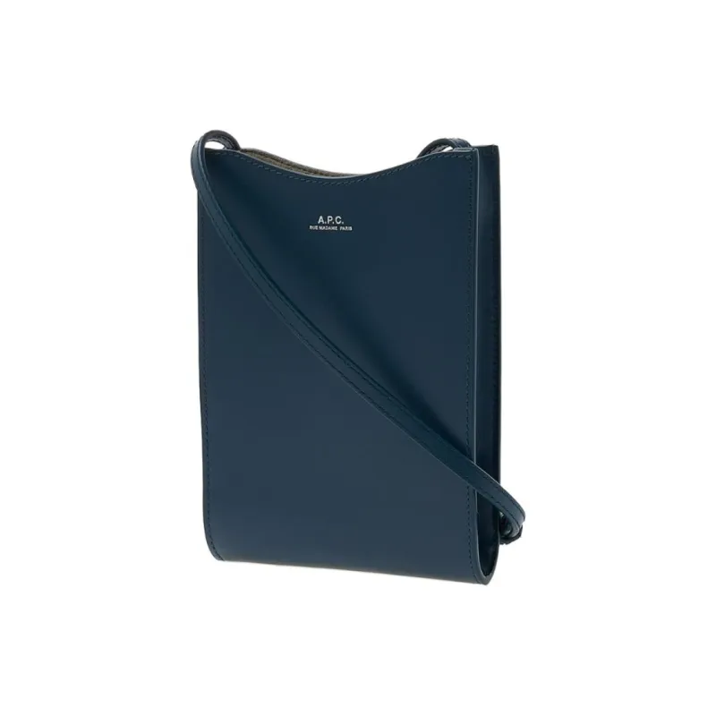 A.P.C Jamie Calfskin Shoulder Bag, Crossbody Bag Women's Dark Blue-1