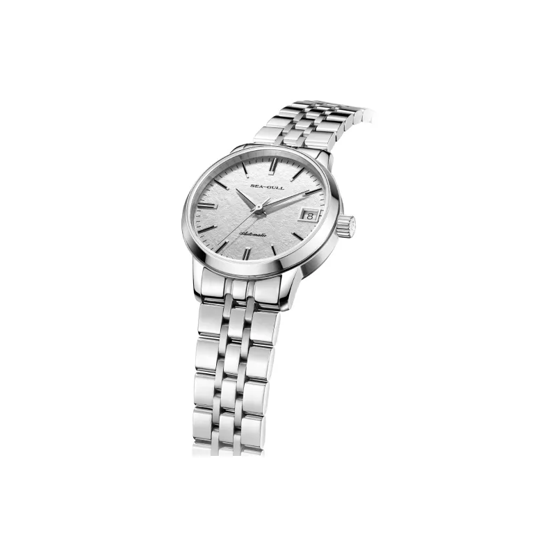 Sea Gull National Glacier Automatic Mechanical Movement Steel Strap Watch Women's Watch Silver Dial-1
