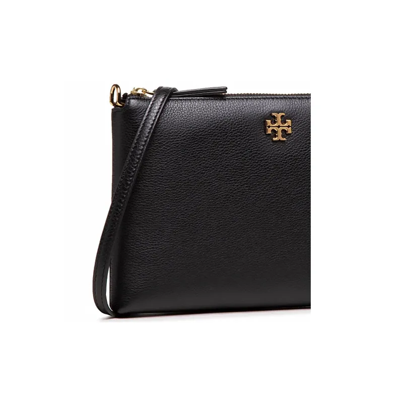 TORY BURCH Mercer Pebbled Zip Crossbody Black-4