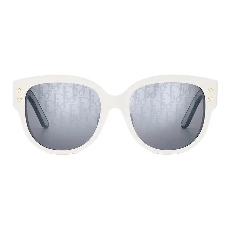 DIOR Acetate Square Sunglasses Women's White-1