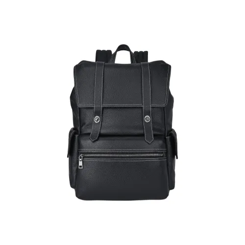 ROBERTA DI CAMERINO Cow Leather Backpack Regular Men's Black
