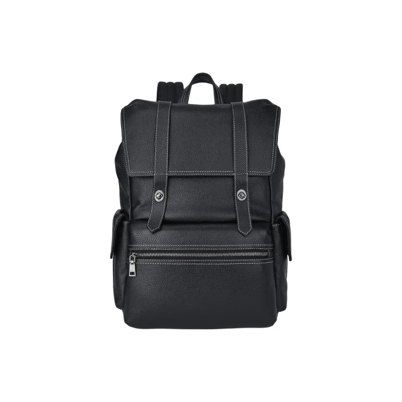 ROBERTA DI CAMERINO Cow Leather Backpack Regular Men's Black-0