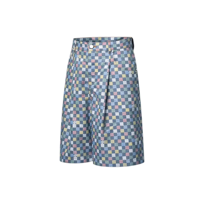 LOUIS VUITTON Damier Wide Chambray Shorts-2