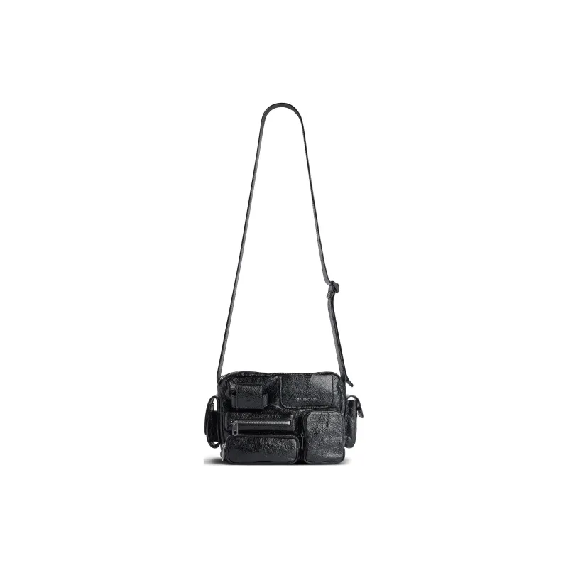 Balenciaga Lambskin Camera Bag, Crossbody Bag, Shoulder Bag Men's Black-0