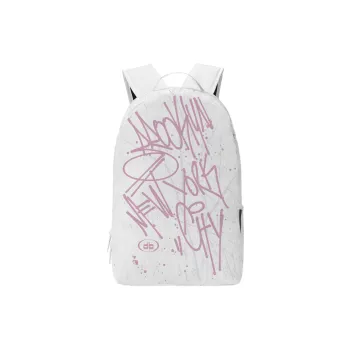 Soundbyte Polyester Backpack Unisex White Black/Turquoise