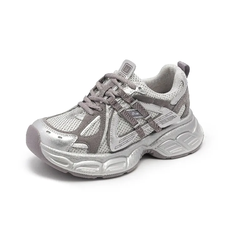 BAFFN Slip-Resistant Lightweight Height Increasing Low-Top Chunky Sneakers Women's Wisteria Purple-0