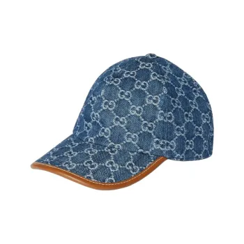 GUCCI Gg Monogrammed Denim Baseball Cap