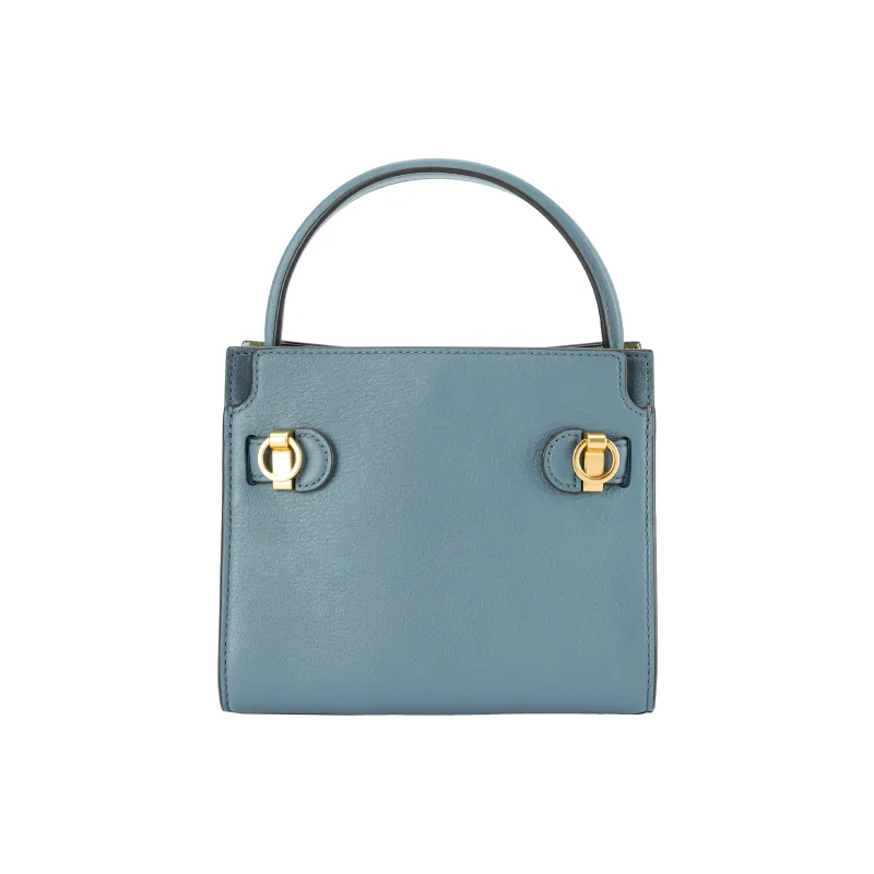 TORY BURCH Lee Radziwill Cow Leather Handbag Crossbody Bag Mini Women's Light Blue-2