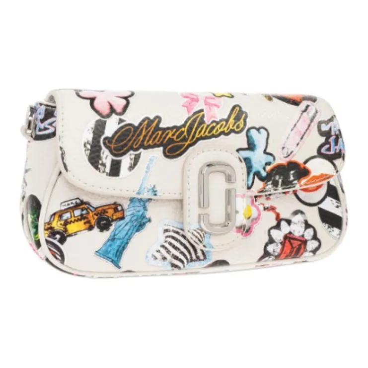 MARC JACOBS Leather Shoulder Bag Women's White-1