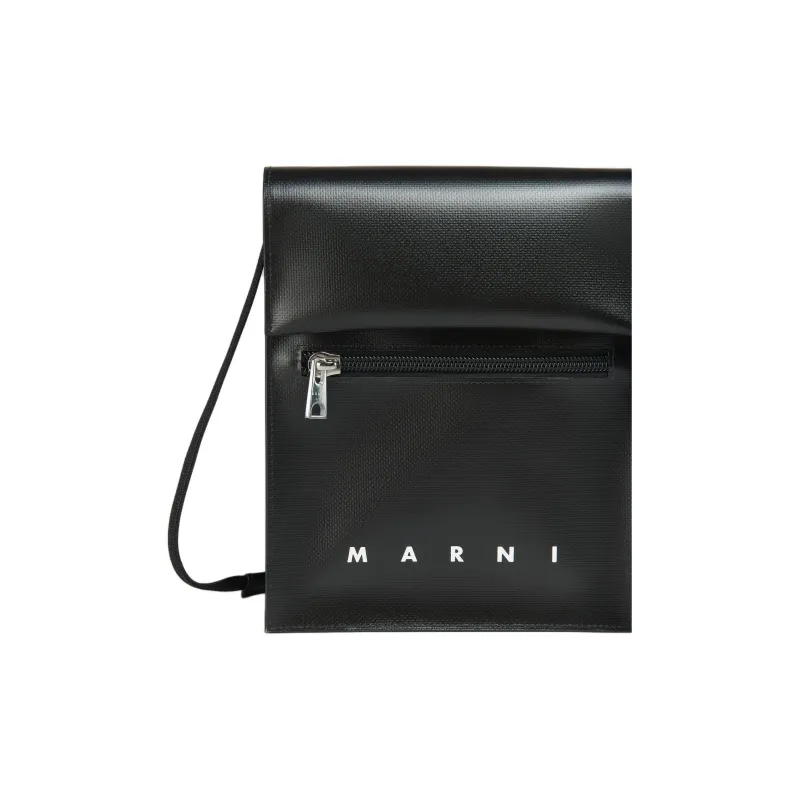 MARNI Tribeca Logo Printed Crossbody Bag-4
