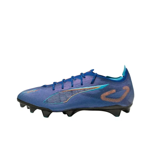 PUMA ULTRA 5 CARBON SPEED Anti Slip Wear Resistant Soccer Shoes Unisex Blue