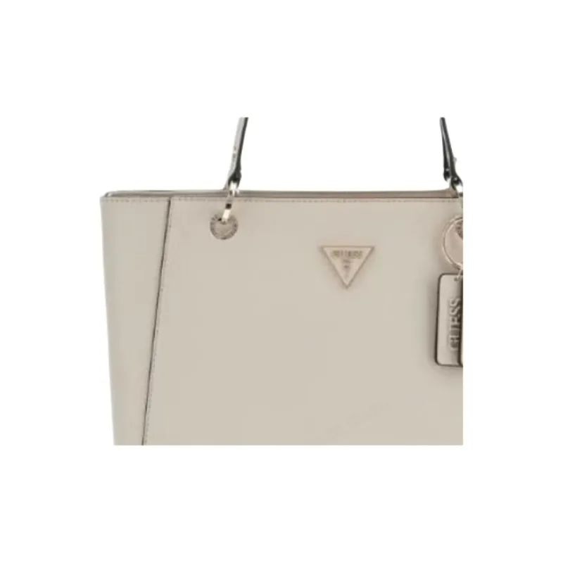 GUESS Polyurethane Tote Bag Shopping Bag Handbag Shoulder Bag Women's Cream-2