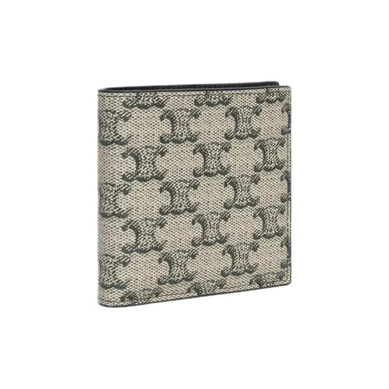 CELINE Triomphe Canvas Wallet Men's Light Umber-1