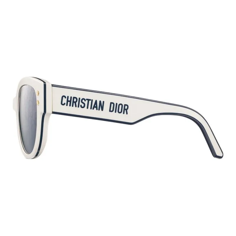 DIOR Acetate Square Sunglasses Women's White-2