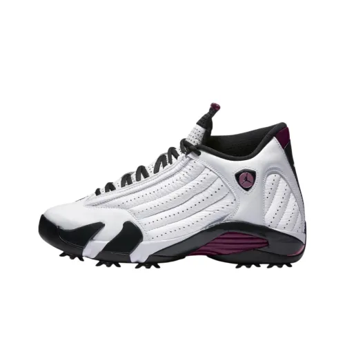 Jordan Air Jordan 14 Anti-Slip Wear-Resistant Mid-Top Golf Shoes Unisex White